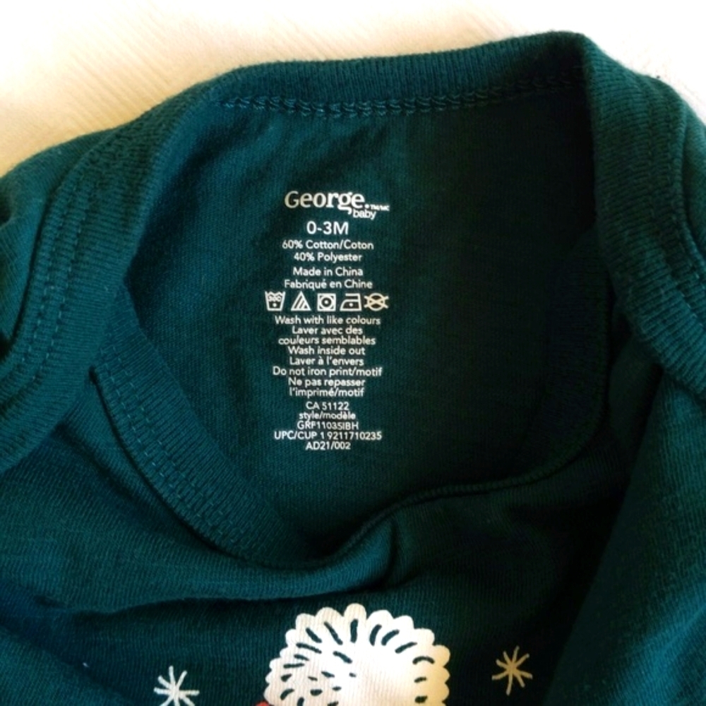 george coolest brother long sleeve bodysuit diaper shirt 3 months baby boy - Picture 4 of 5